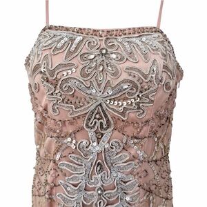 Sue Wong Cocktail Dress NWT Formal Embellished Blush Dress Size 2